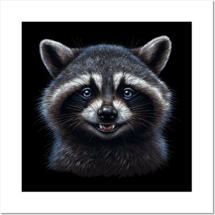 Raccoon Innocent Face Posters and Art